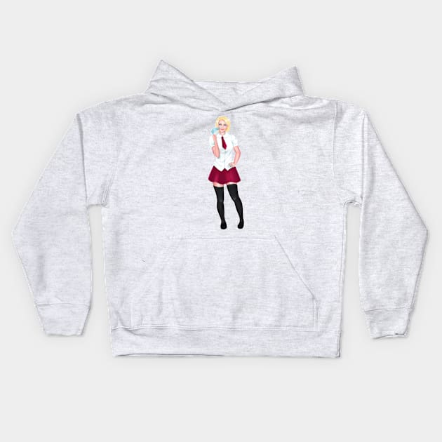 Power Girl as Class President Kids Hoodie by Designs by Twilight